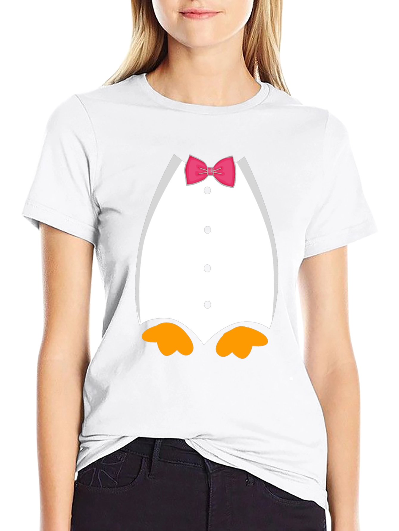 Penguin Tuxedo Bow Tie Novelty Graphic T-Shirt