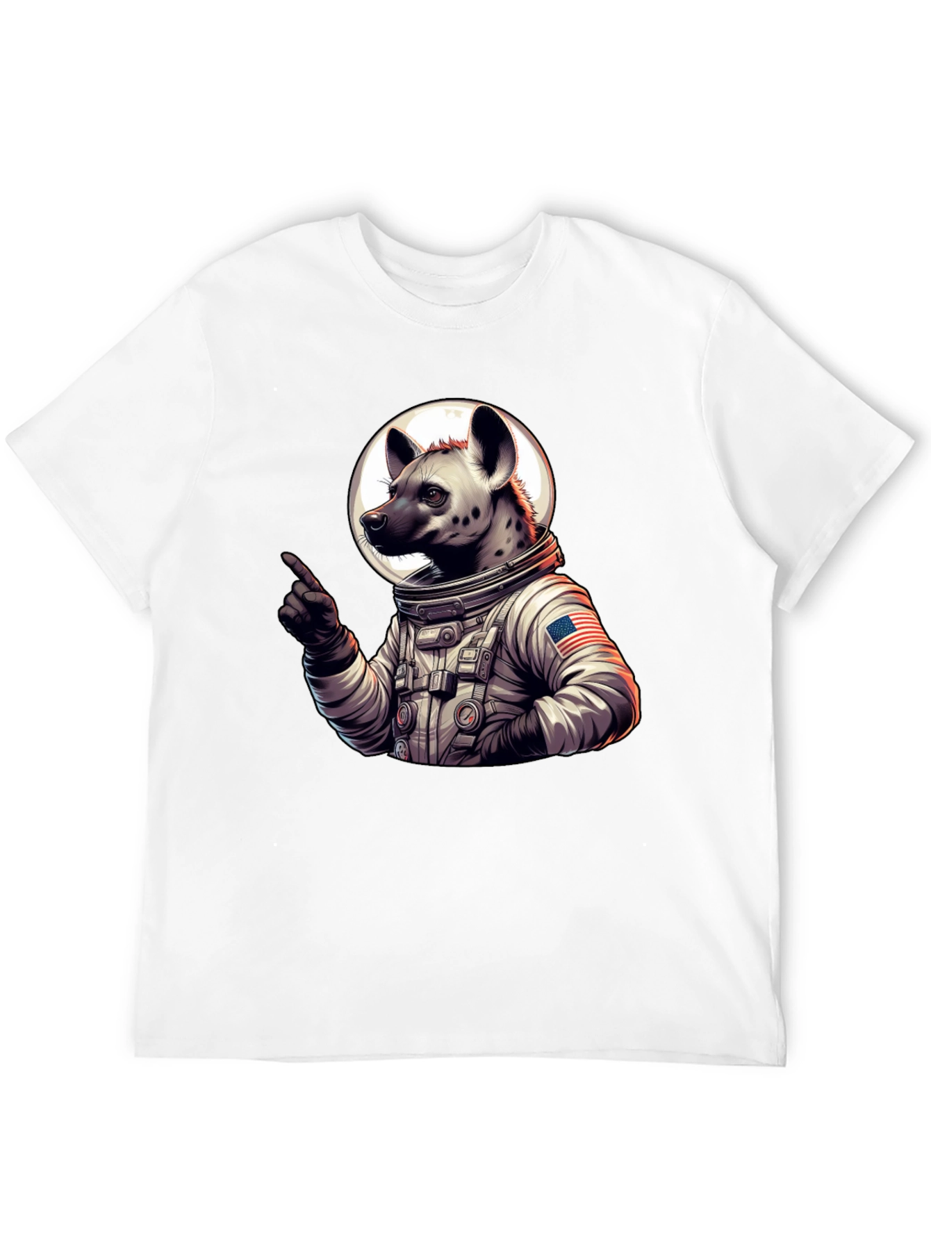 Hyena Astronaut Black T-Shirt