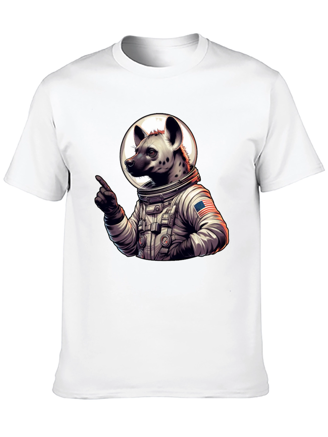 Hyena Astronaut Black T-Shirt