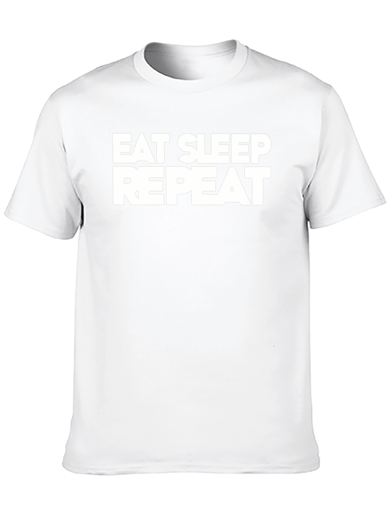Eat Sleep Repeat Graphic Tee - Black Cotton T-Shirt