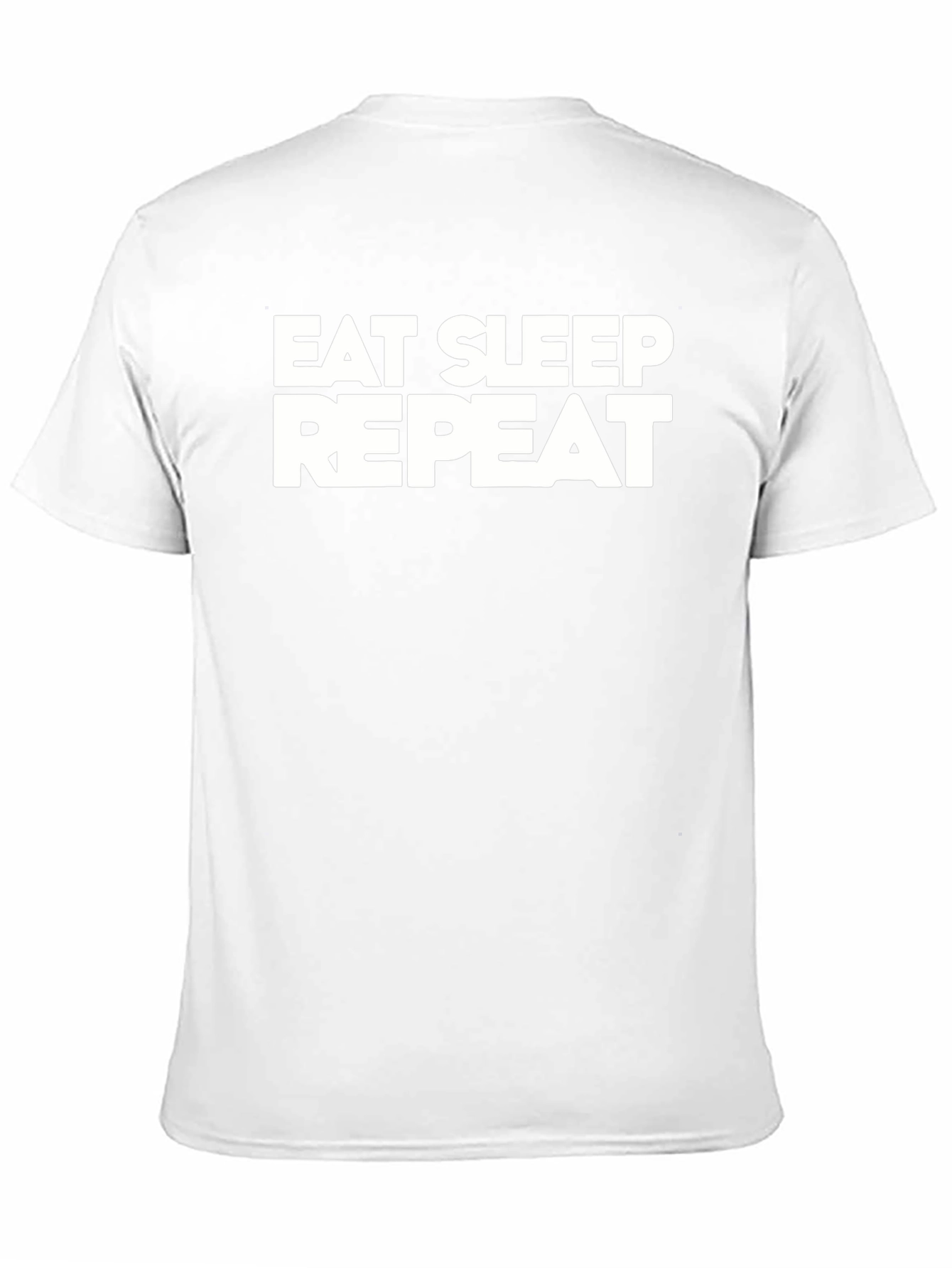 Eat Sleep Repeat Graphic Tee - Black Cotton T-Shirt