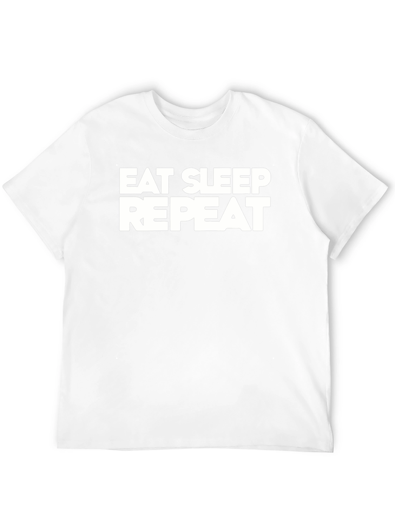 Eat Sleep Repeat Graphic Tee - Black Cotton T-Shirt