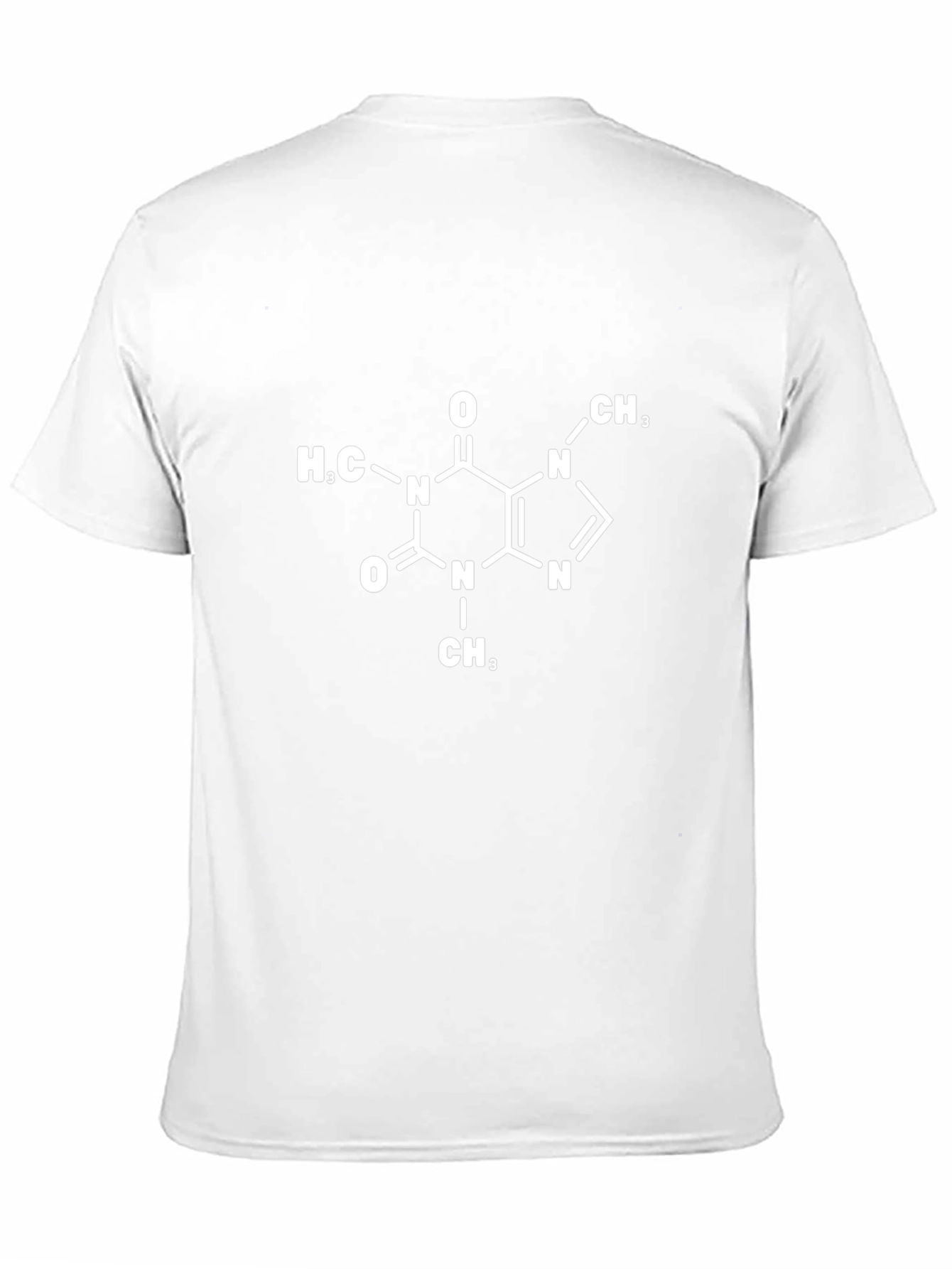 Caffeine Molecule Graphic T-Shirt - Black Cotton