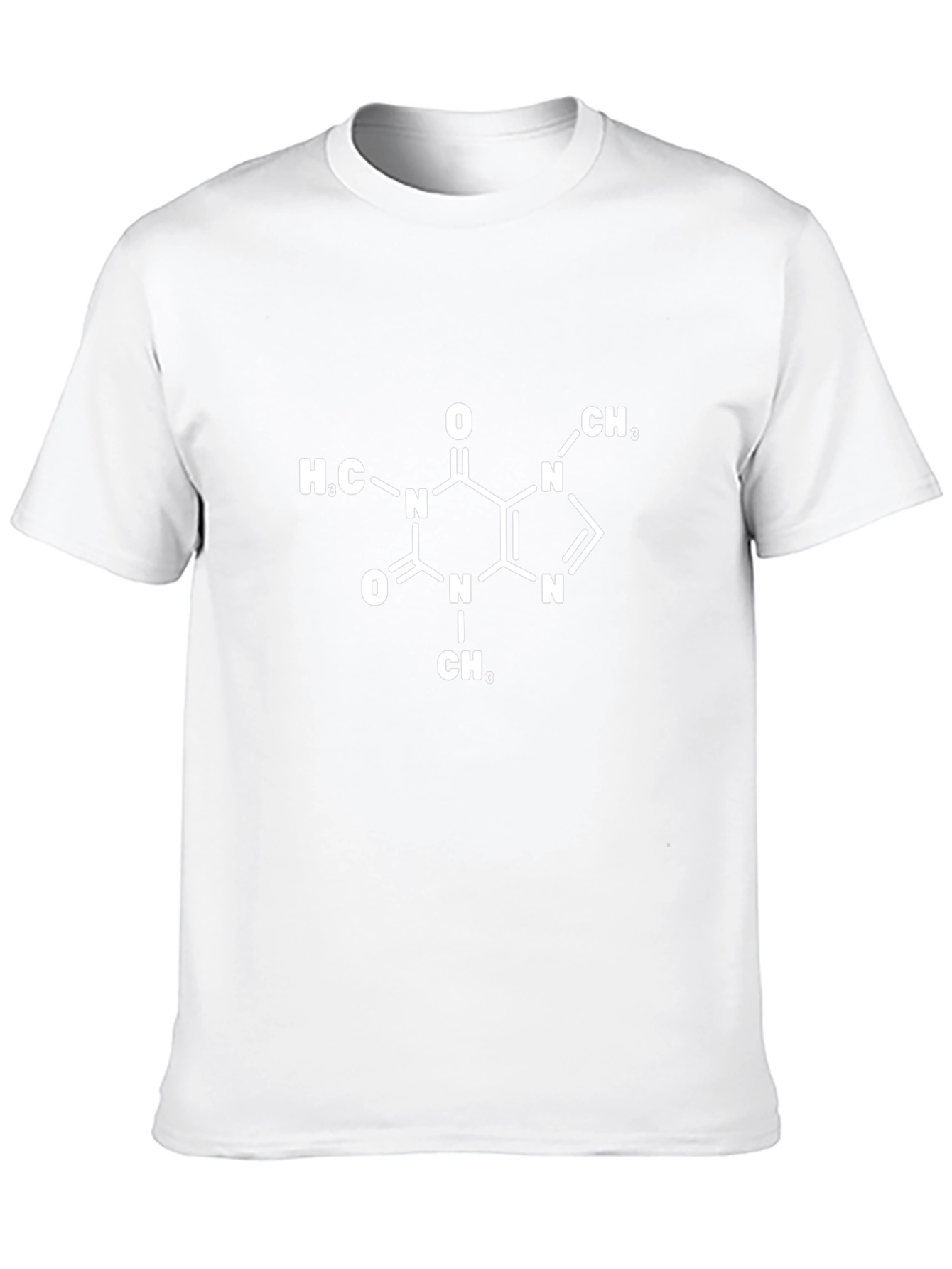 Caffeine Molecule Graphic T-Shirt - Black Cotton
