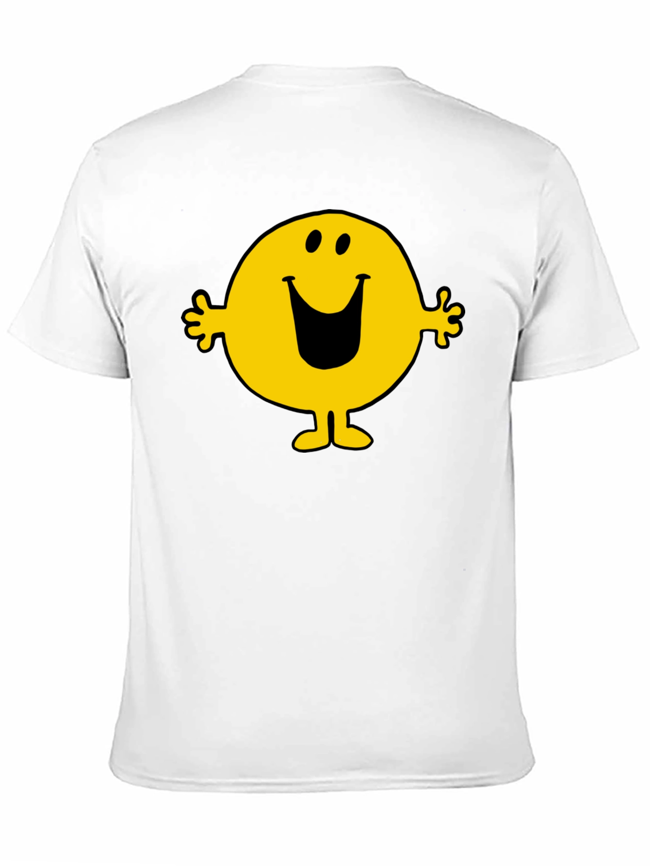 Mr. Happy Graphic Tee - Black Cotton Blend