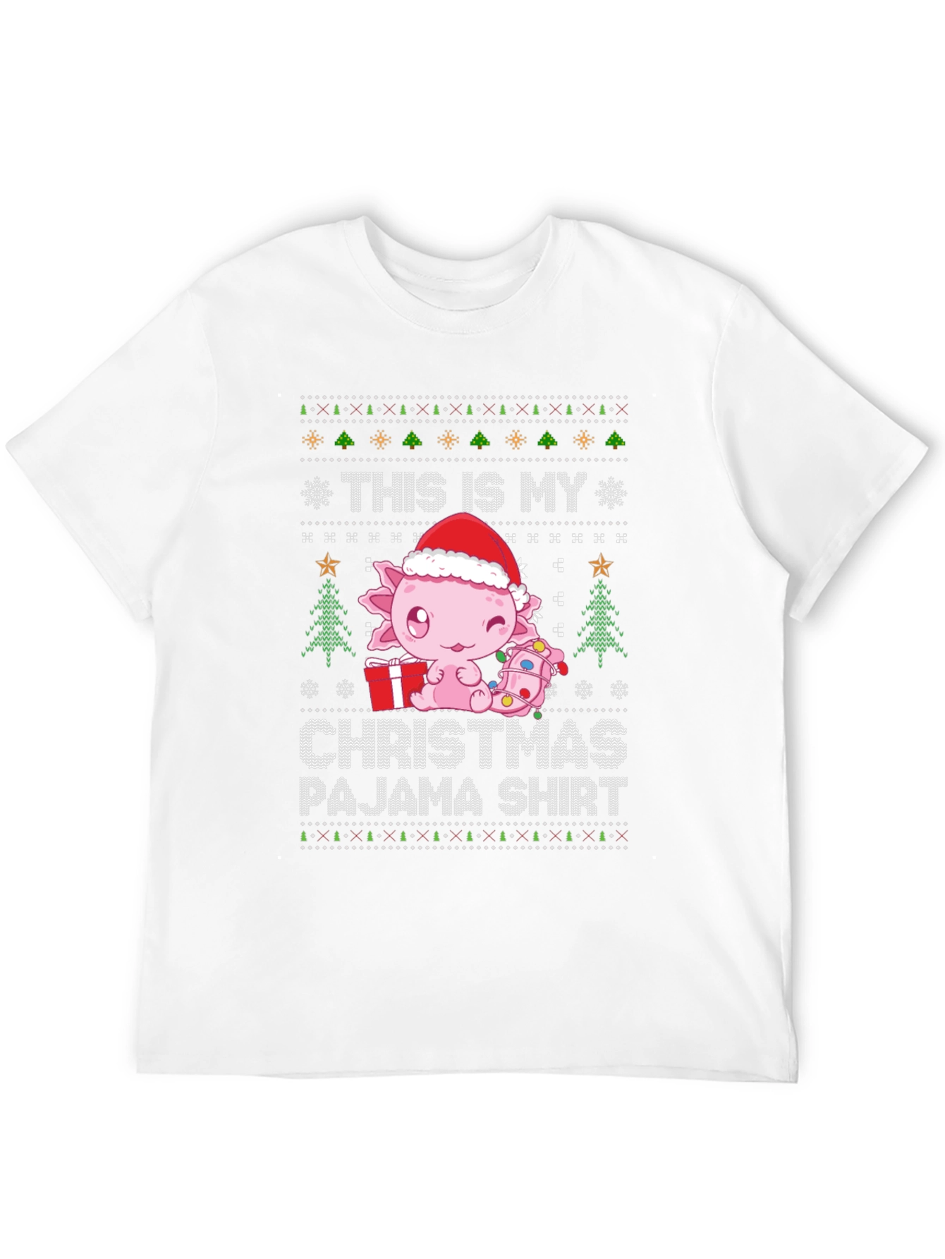Axolotl Christmas Pajama Shirt
