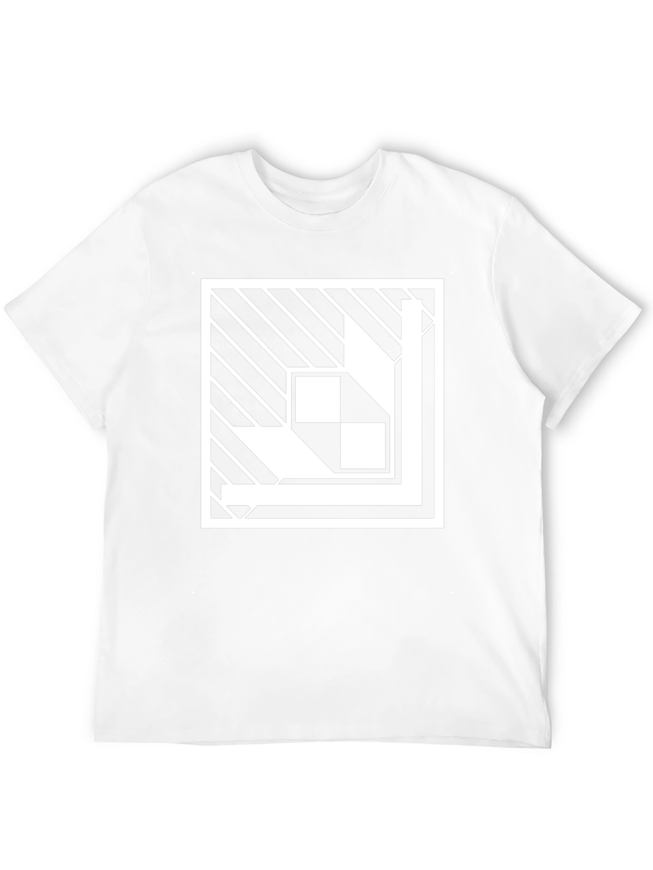 Abstract Geometric Graphic Print Black T-Shirt