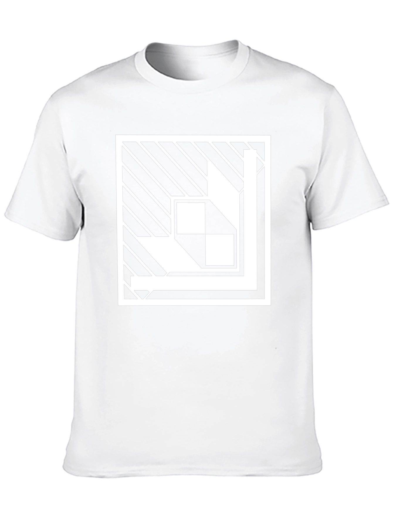 Abstract Geometric Graphic Print Black T-Shirt