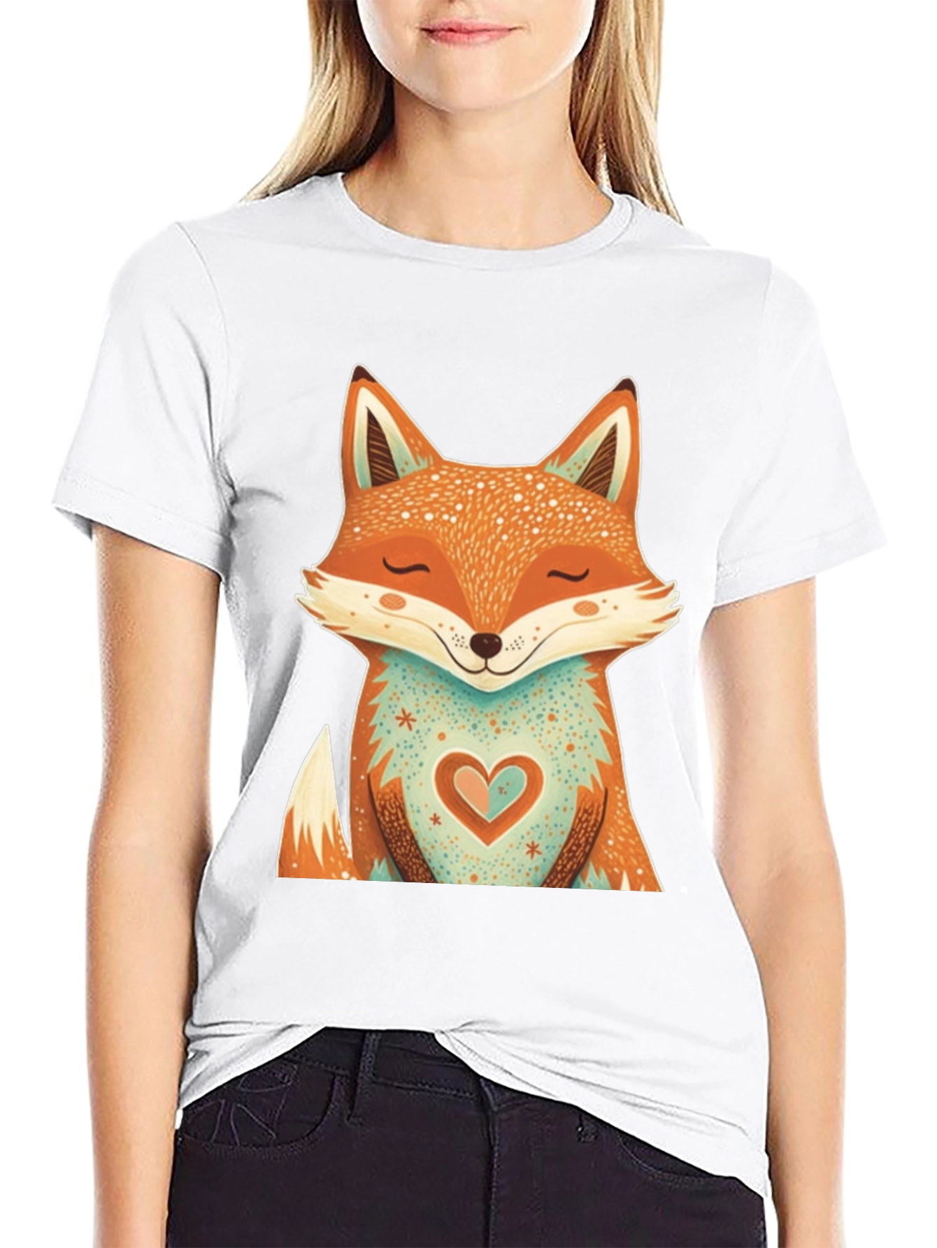 Fox Heart Graphic Tee - Comfort & Style