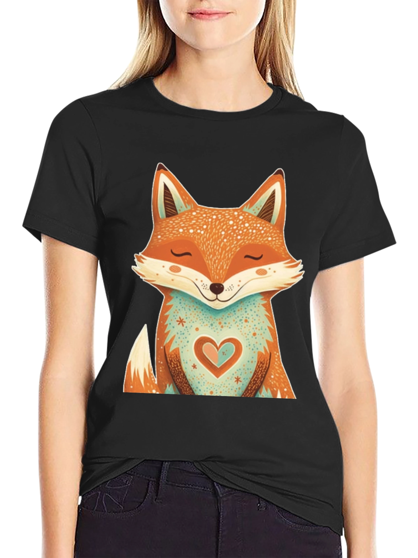 Fox Heart Graphic Tee - Comfort & Style