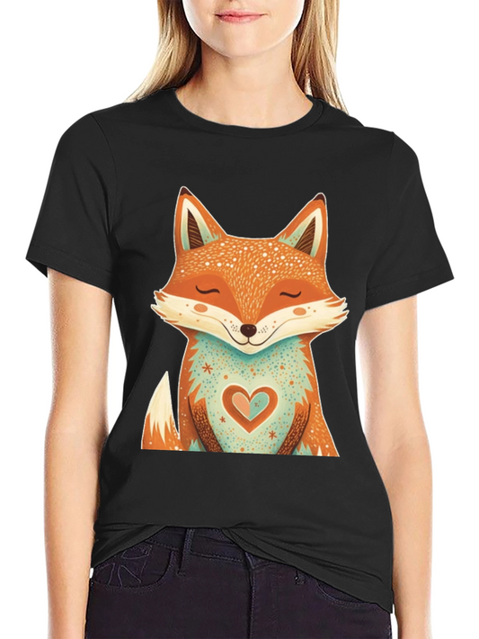 Fox Heart Graphic Tee - Comfort & Style