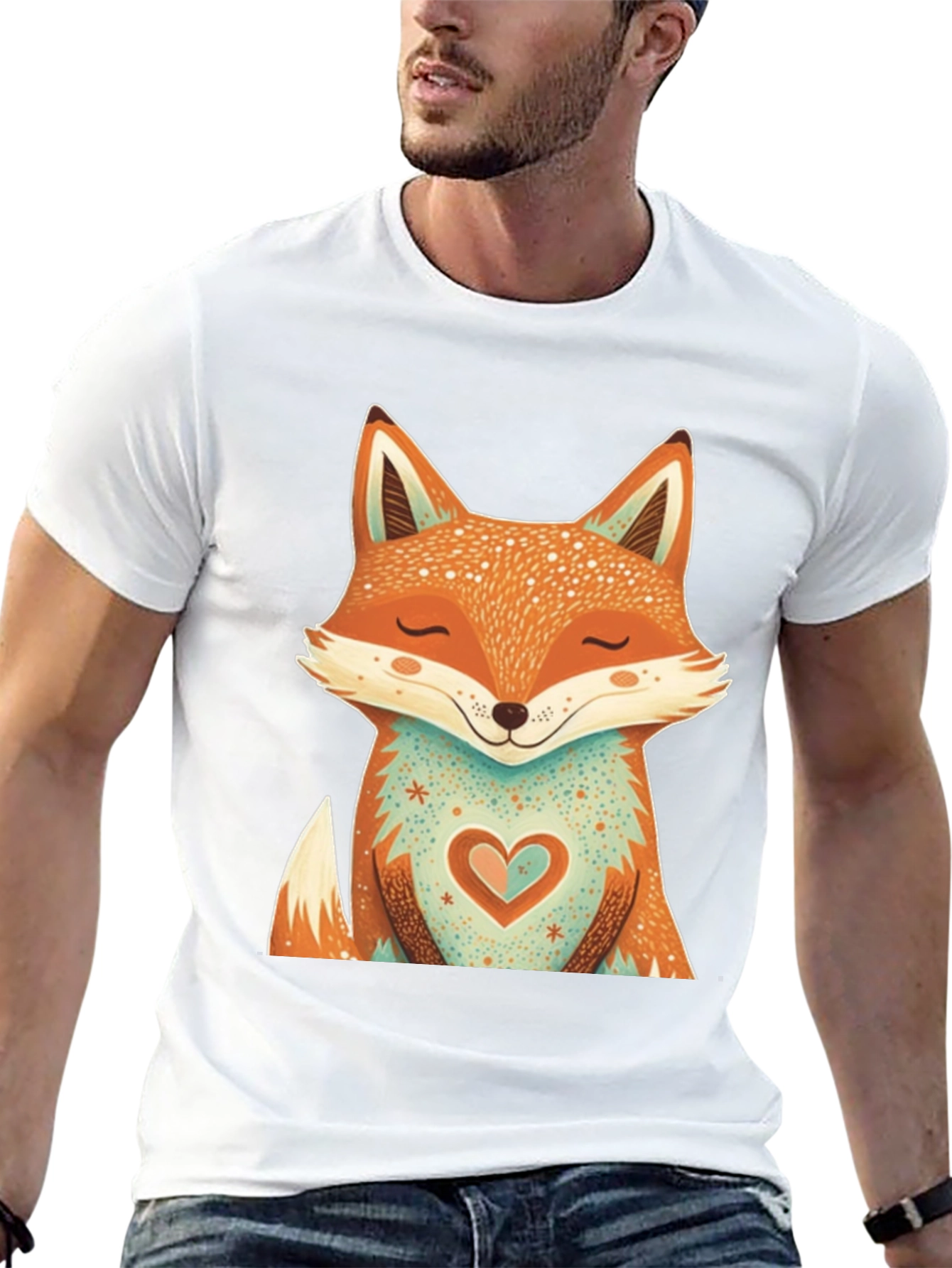 Fox Heart Graphic Tee - Comfort & Style