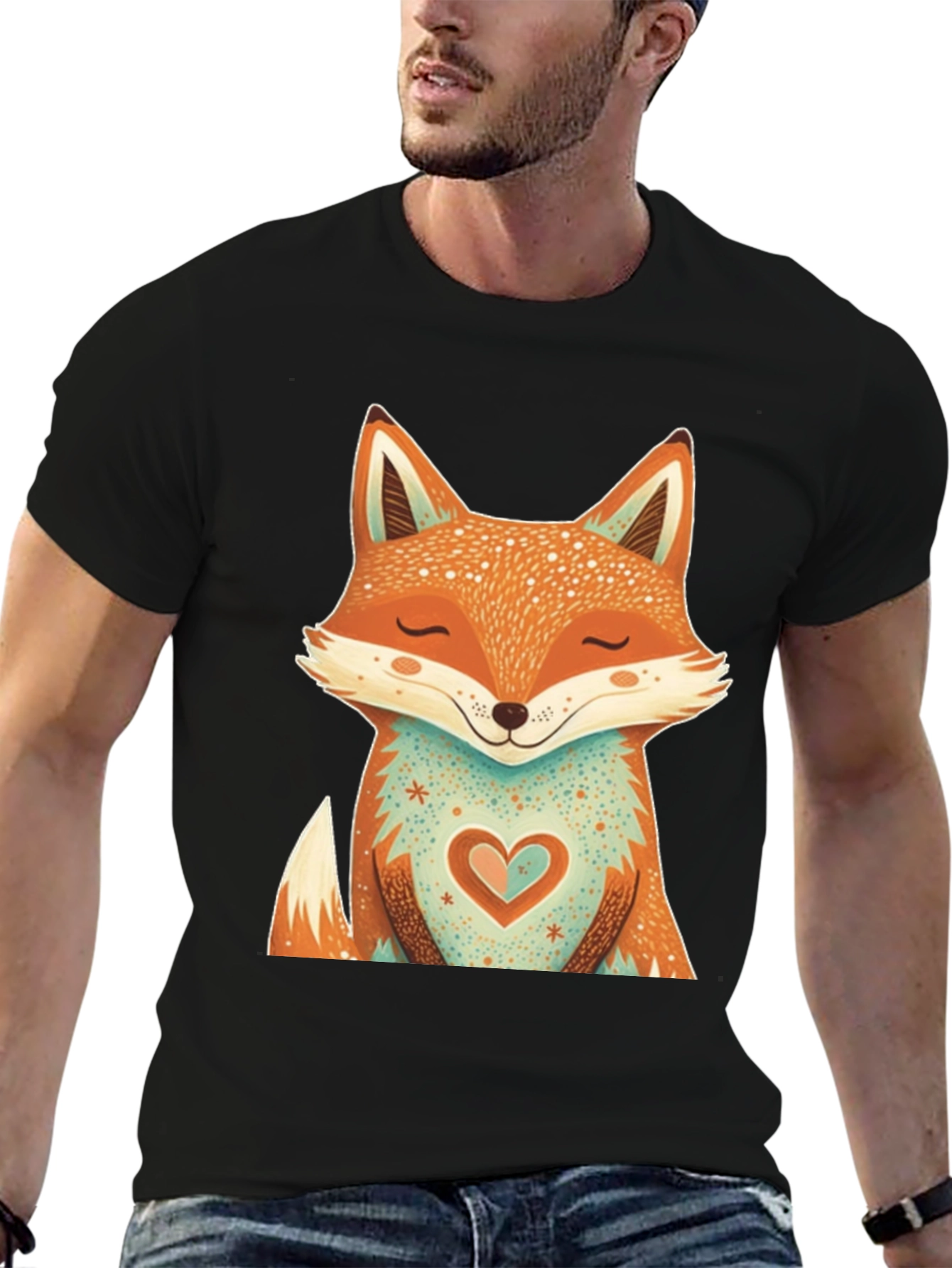 Fox Heart Graphic Tee - Comfort & Style