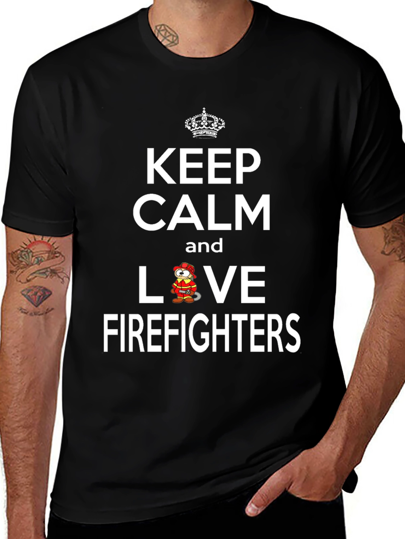 Keep Calm Love Firefighters T-Shirt