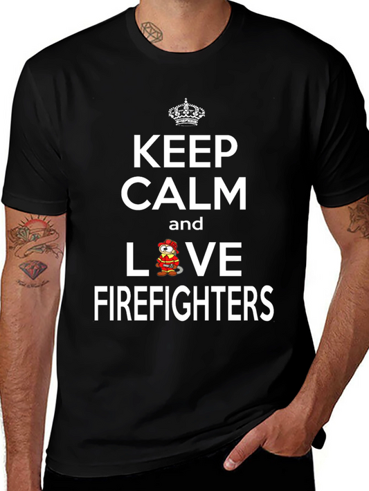Keep Calm Love Firefighters T-Shirt