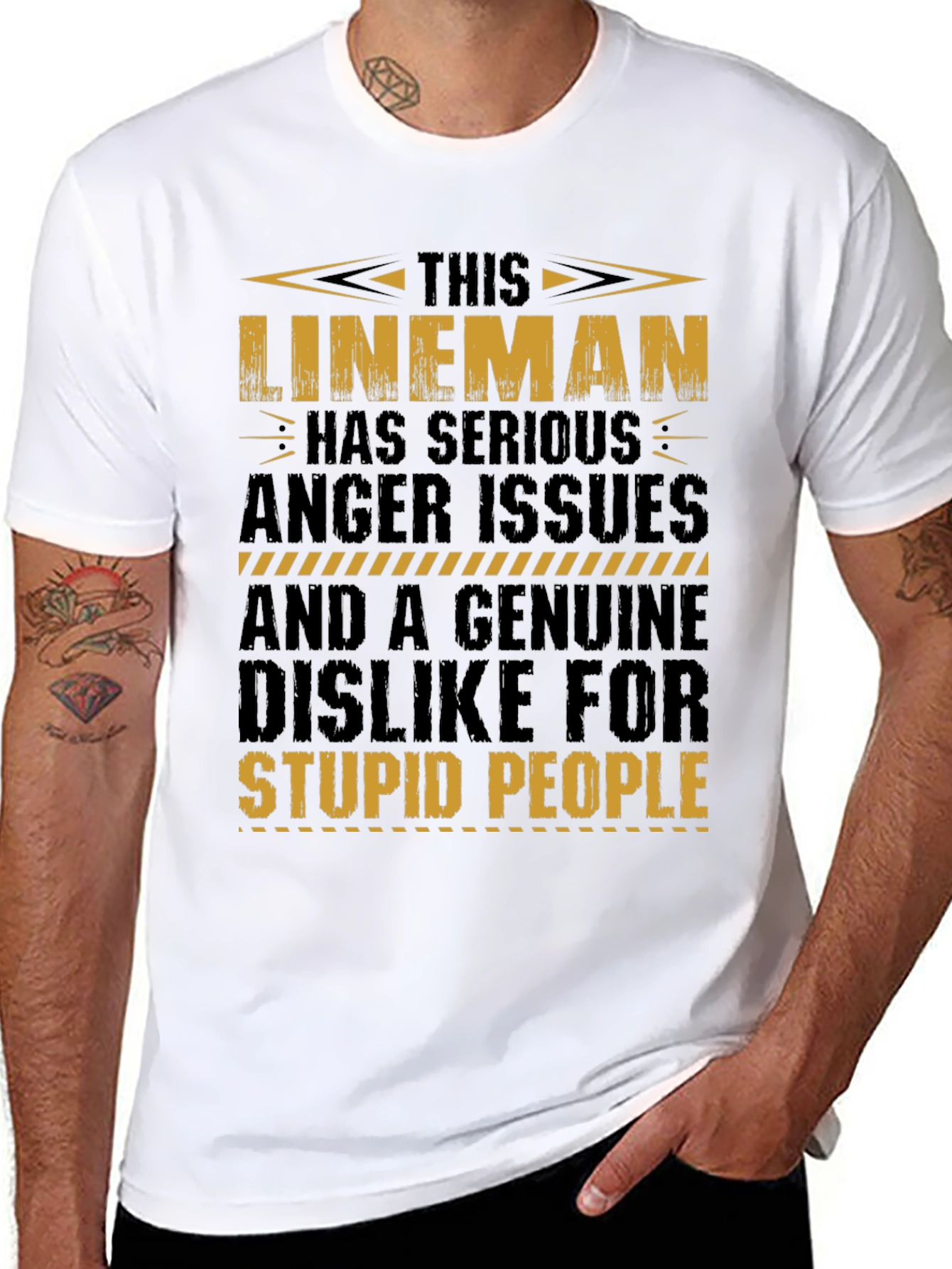 Lineman Anger Issues Graphic T-Shirt