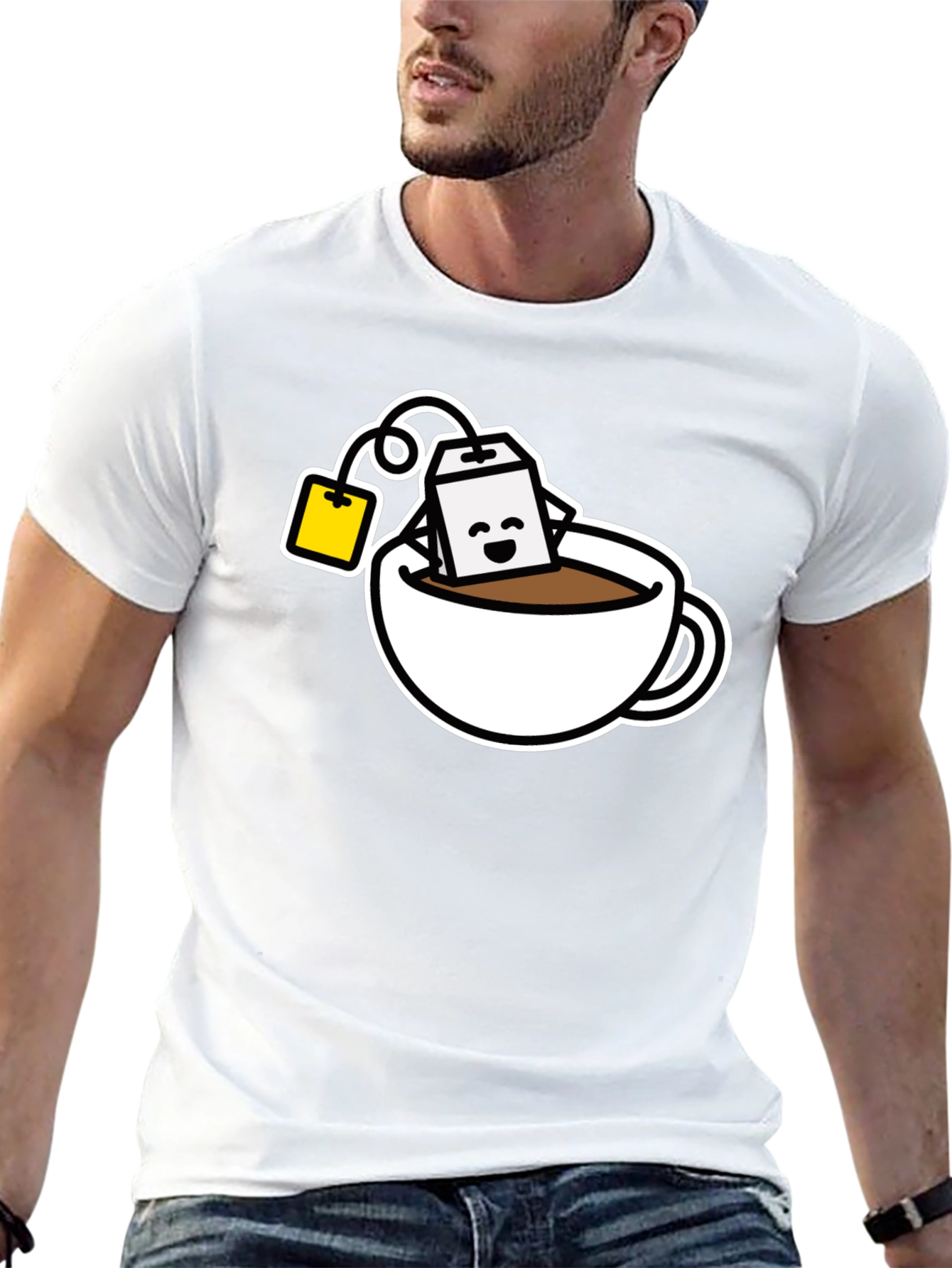 Cute Tea Time T-Shirt - Black