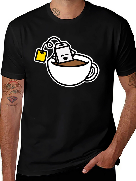 Cute Tea Time T-Shirt - Black