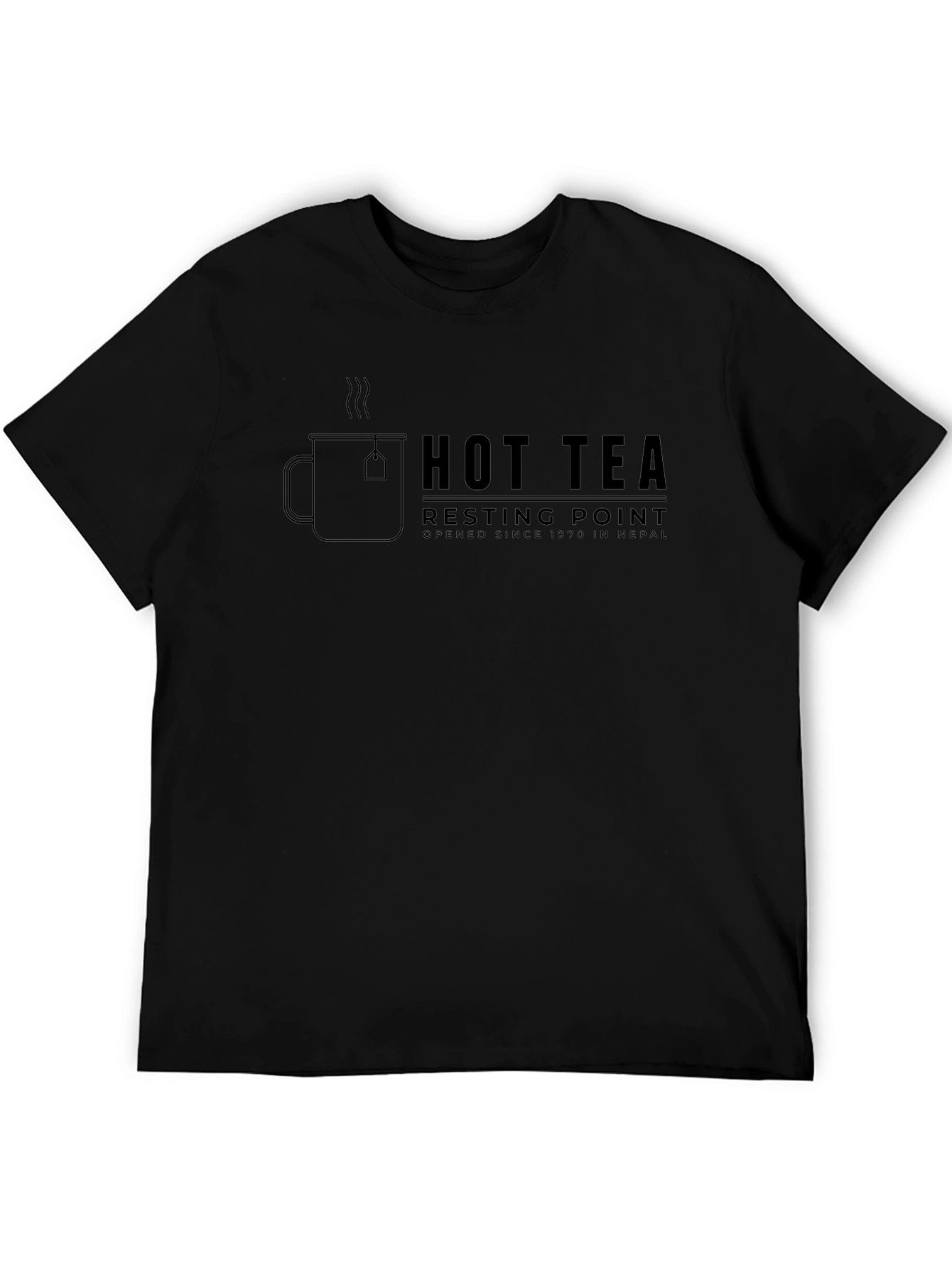 Hot Tea Resting Point T-Shirt - Black