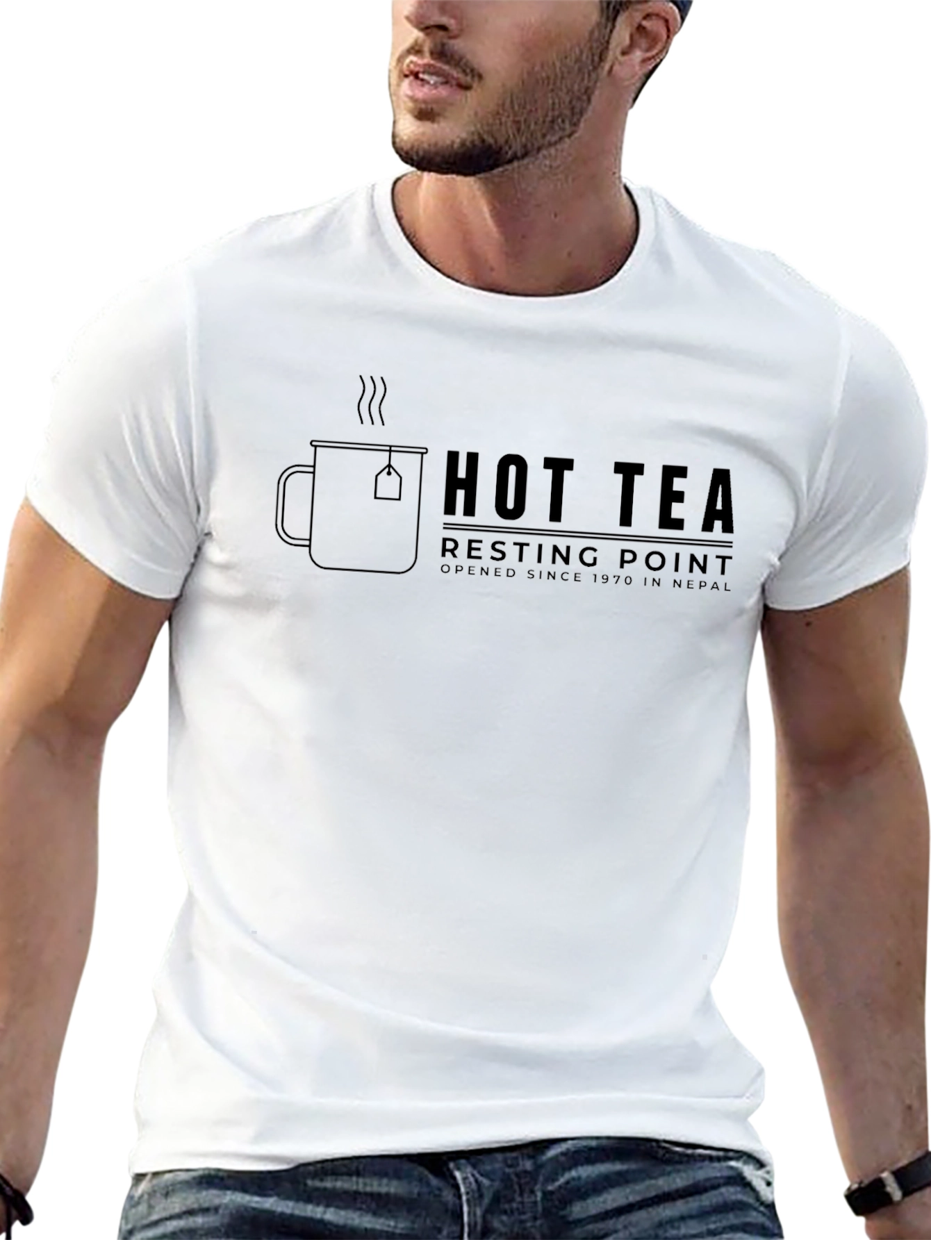 Hot Tea Resting Point T-Shirt - Black
