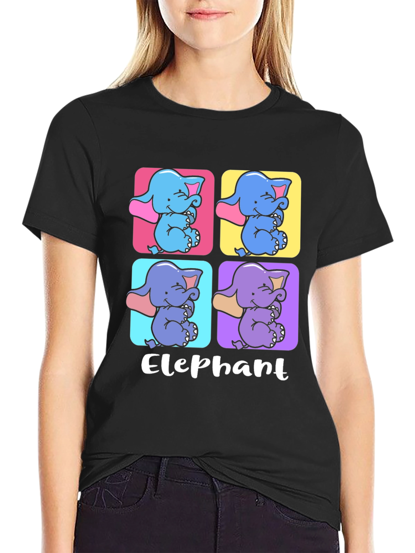 Cute Elephant Pop Art T-Shirt