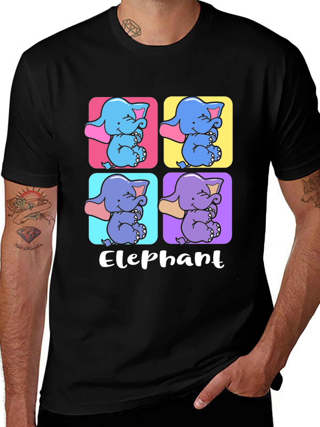 Cute Elephant Pop Art T-Shirt