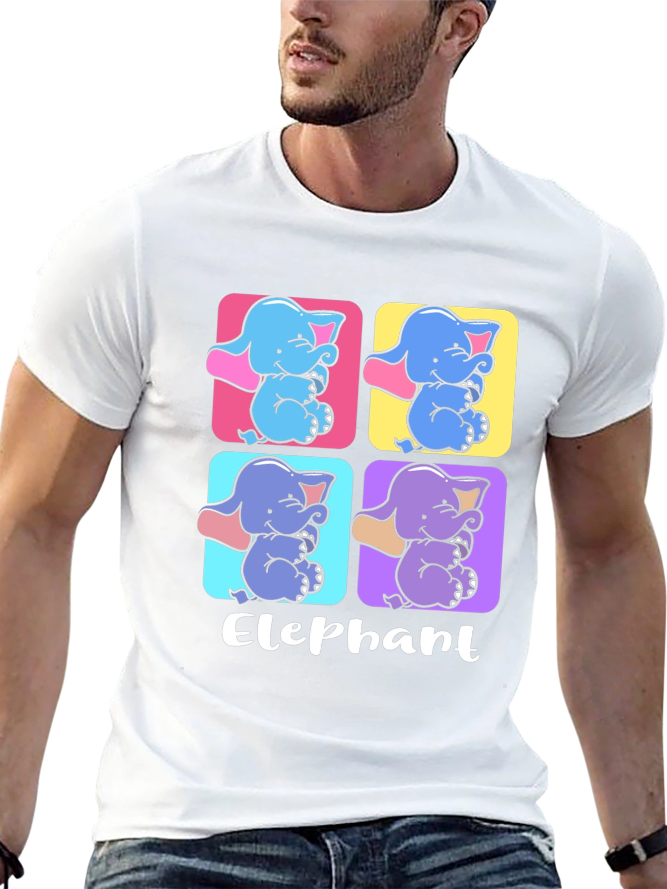 Cute Elephant Pop Art T-Shirt