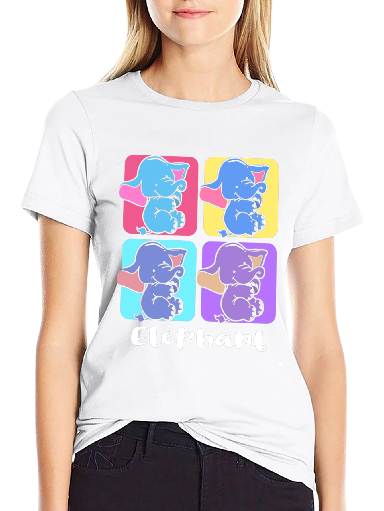 Cute Elephant Pop Art T-Shirt
