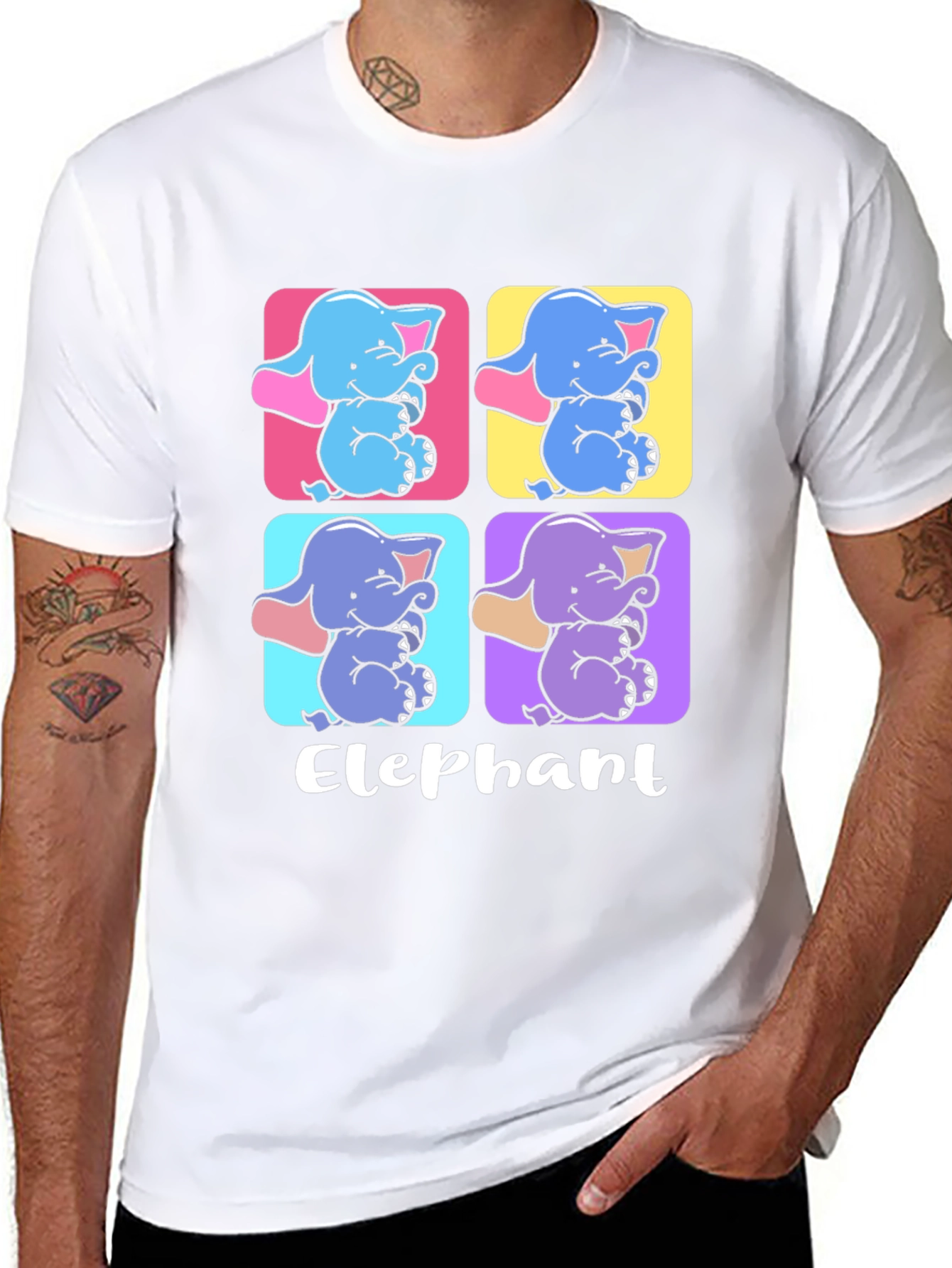 Cute Elephant Pop Art T-Shirt