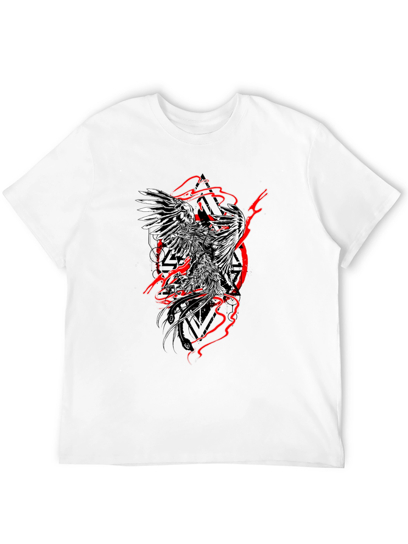 Phoenix Graphic Print Black T-Shirt