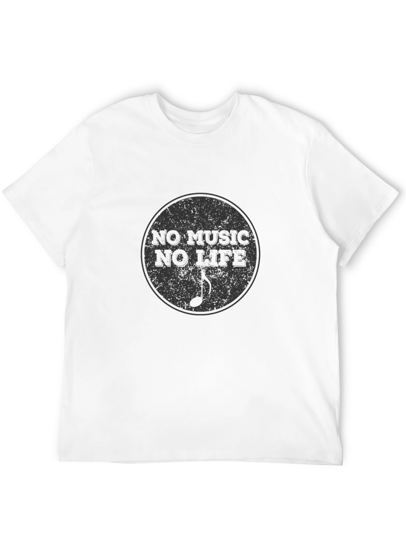 No Music No Life Black T-Shirt