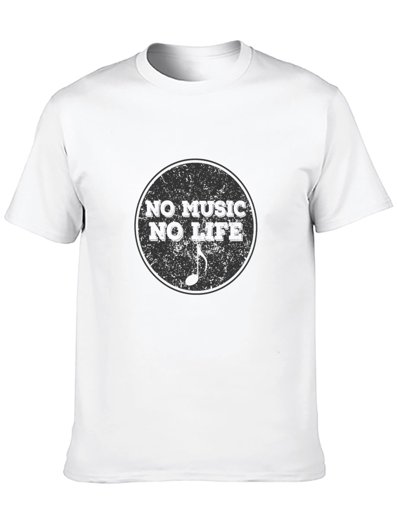 No Music No Life Black T-Shirt