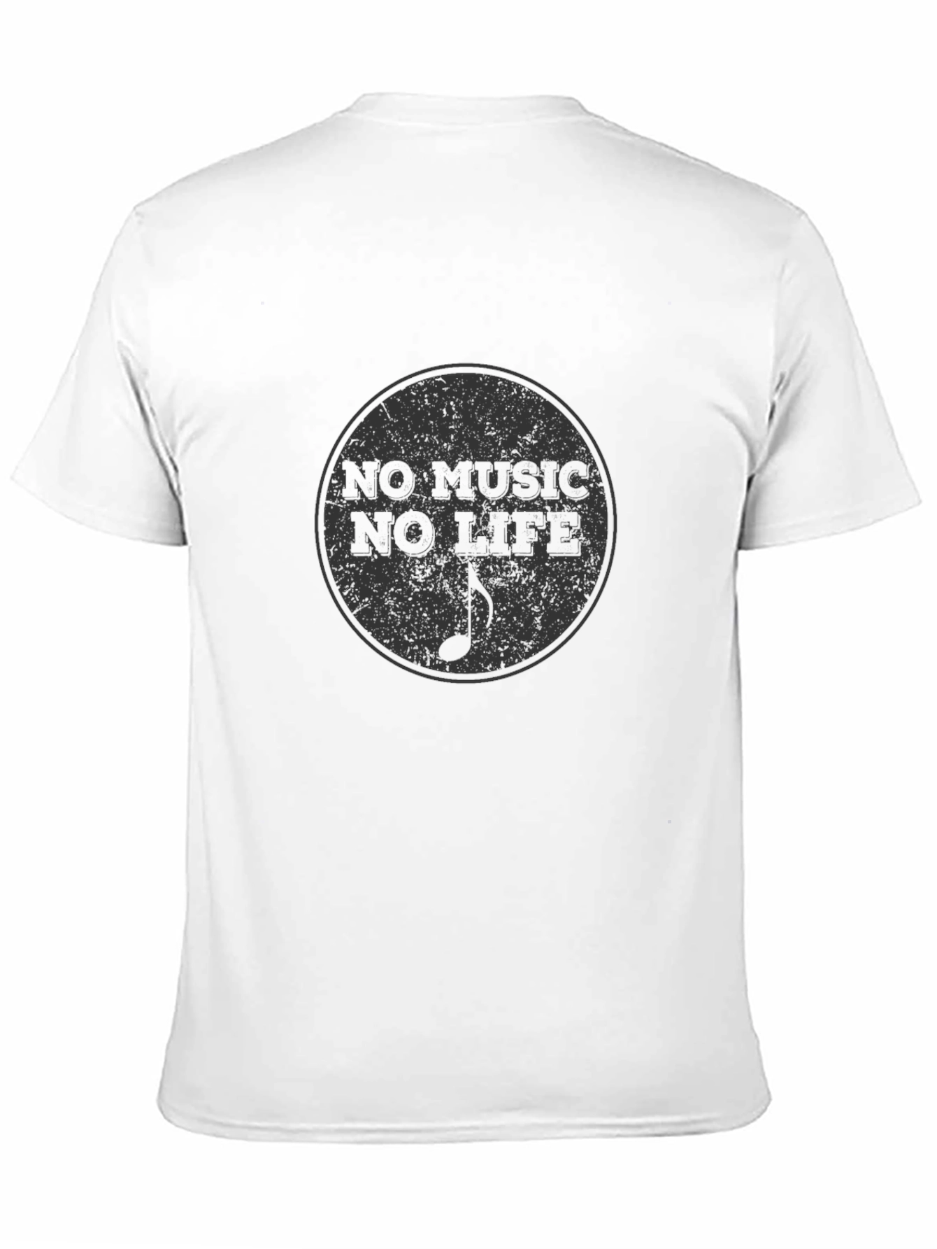 No Music No Life Black T-Shirt