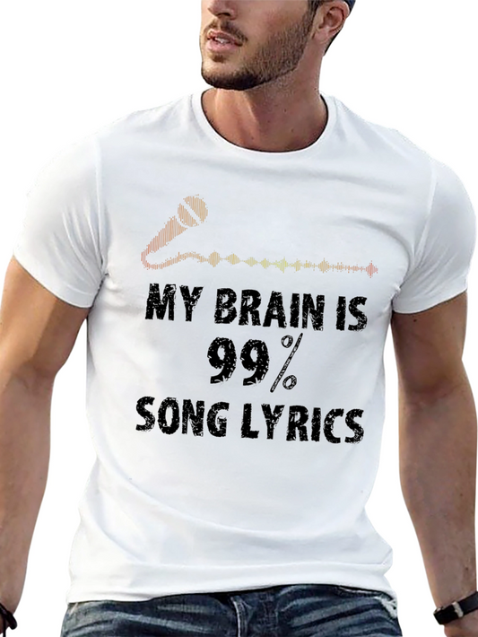My Brain Is 99% Song Lyrics Black Tee