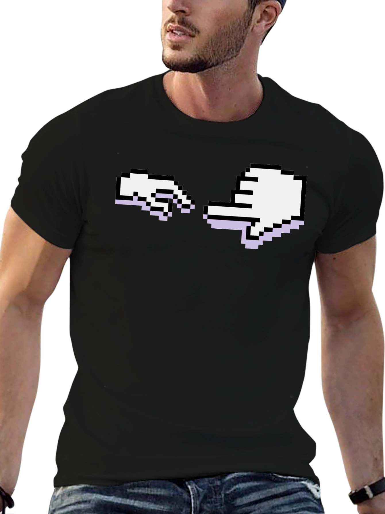 Pixel Hand Creation T-Shirt - Retro Gaming Tee