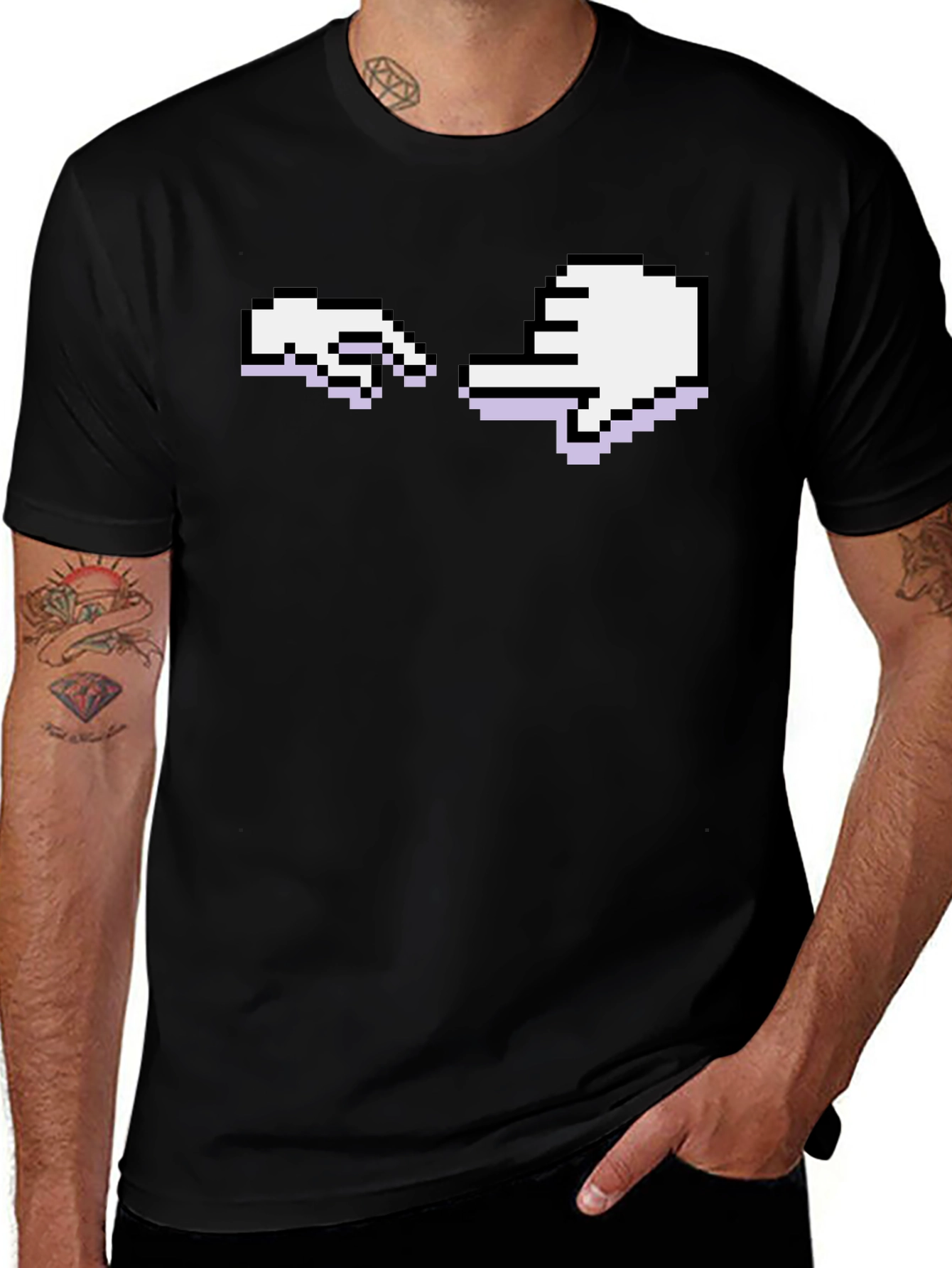 Pixel Hand Creation T-Shirt - Retro Gaming Tee