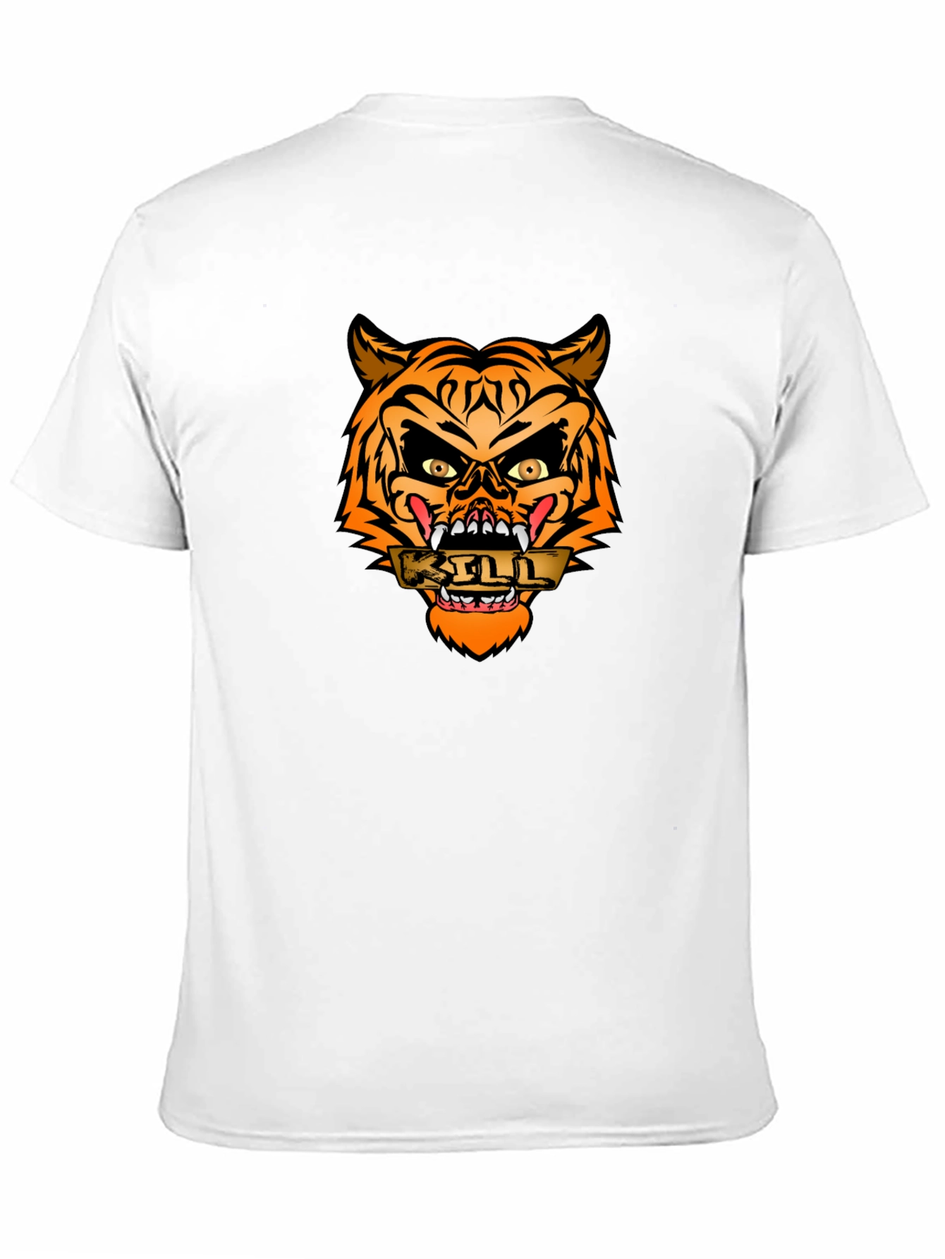 Edgy Tiger Graphic Tee - Mens Black T-Shirt