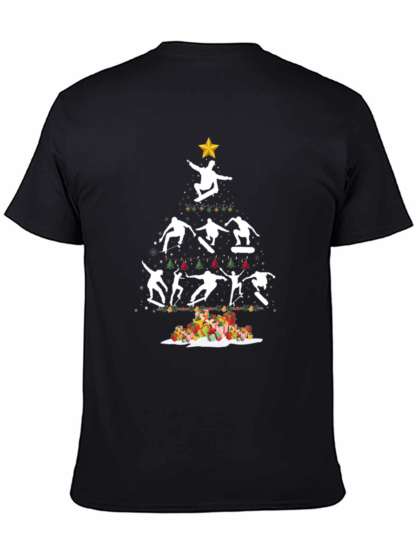 Skateboarding Christmas Tree T-Shirt