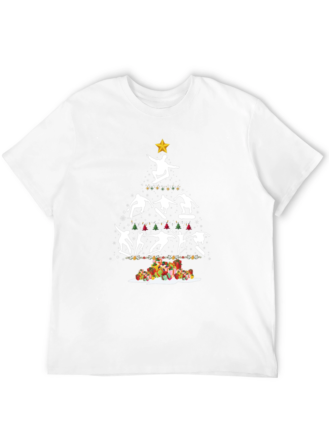 Skateboarding Christmas Tree T-Shirt