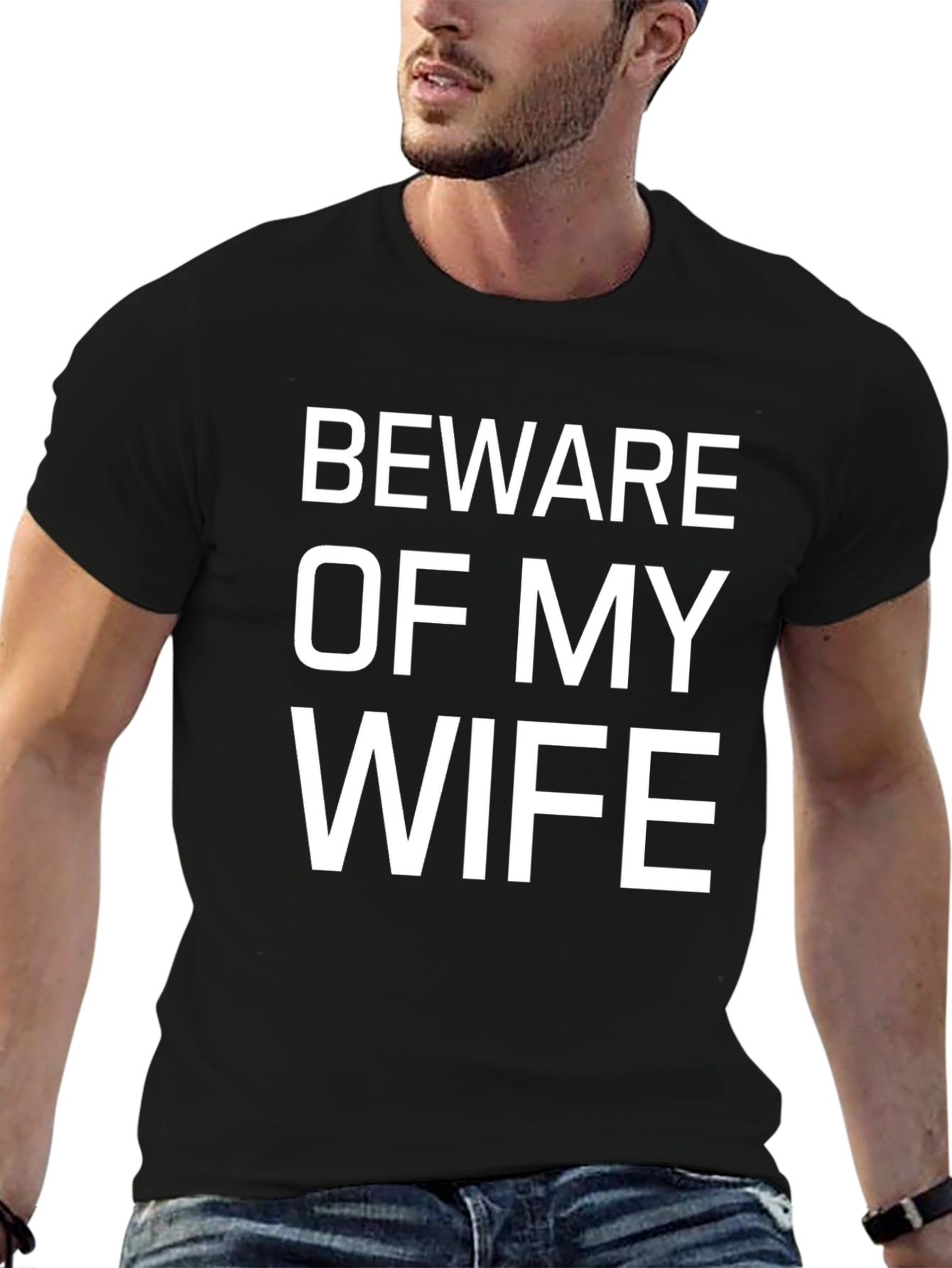 Beware of My Wife Funny Graphic Tee