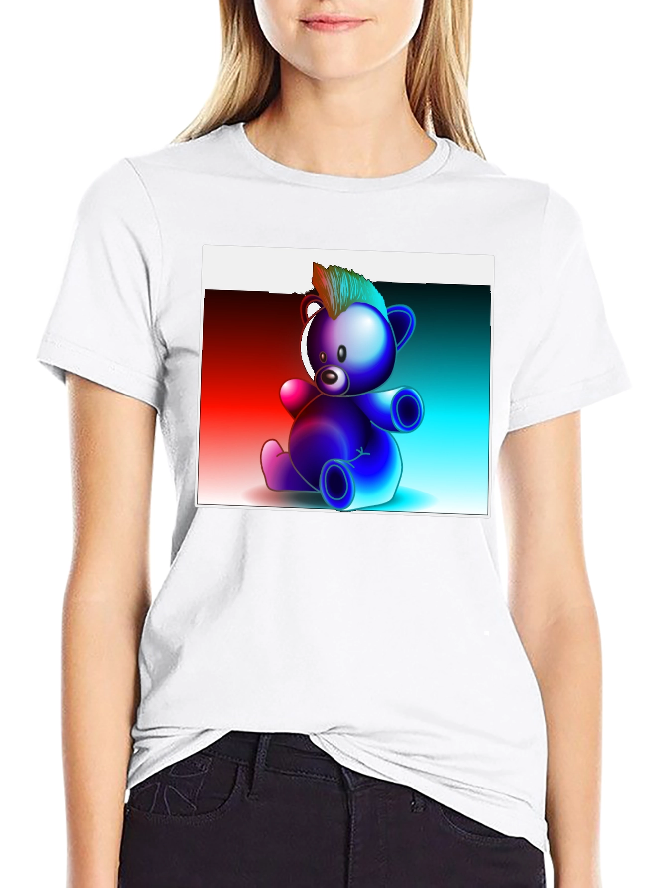 Cool Graphic Bear T-Shirt - Black