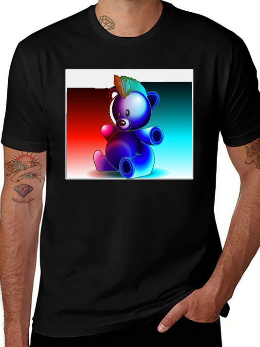 Cool Graphic Bear T-Shirt - Black