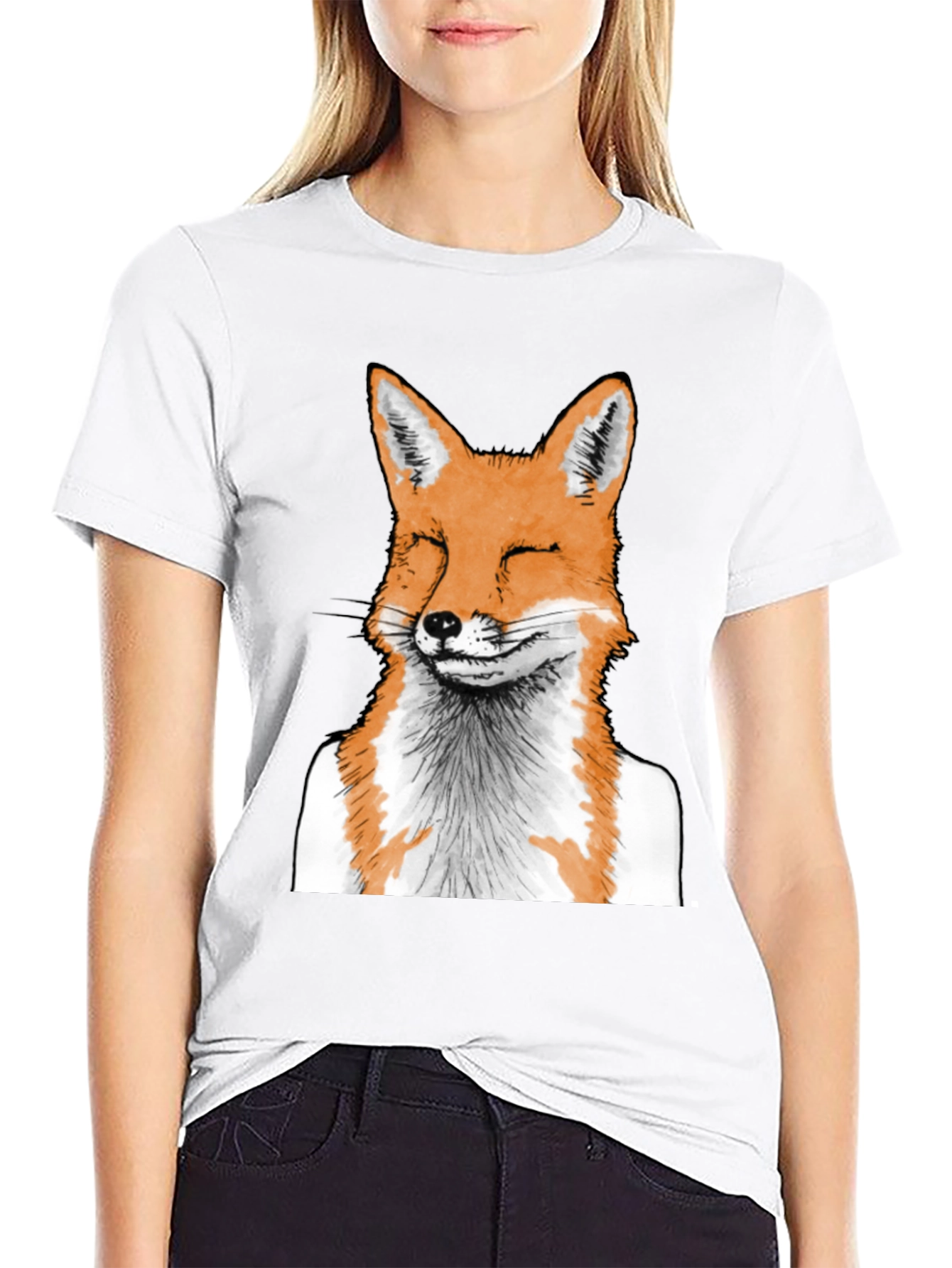 Fox Graphic Tee - Unique Animal Print T-Shirt