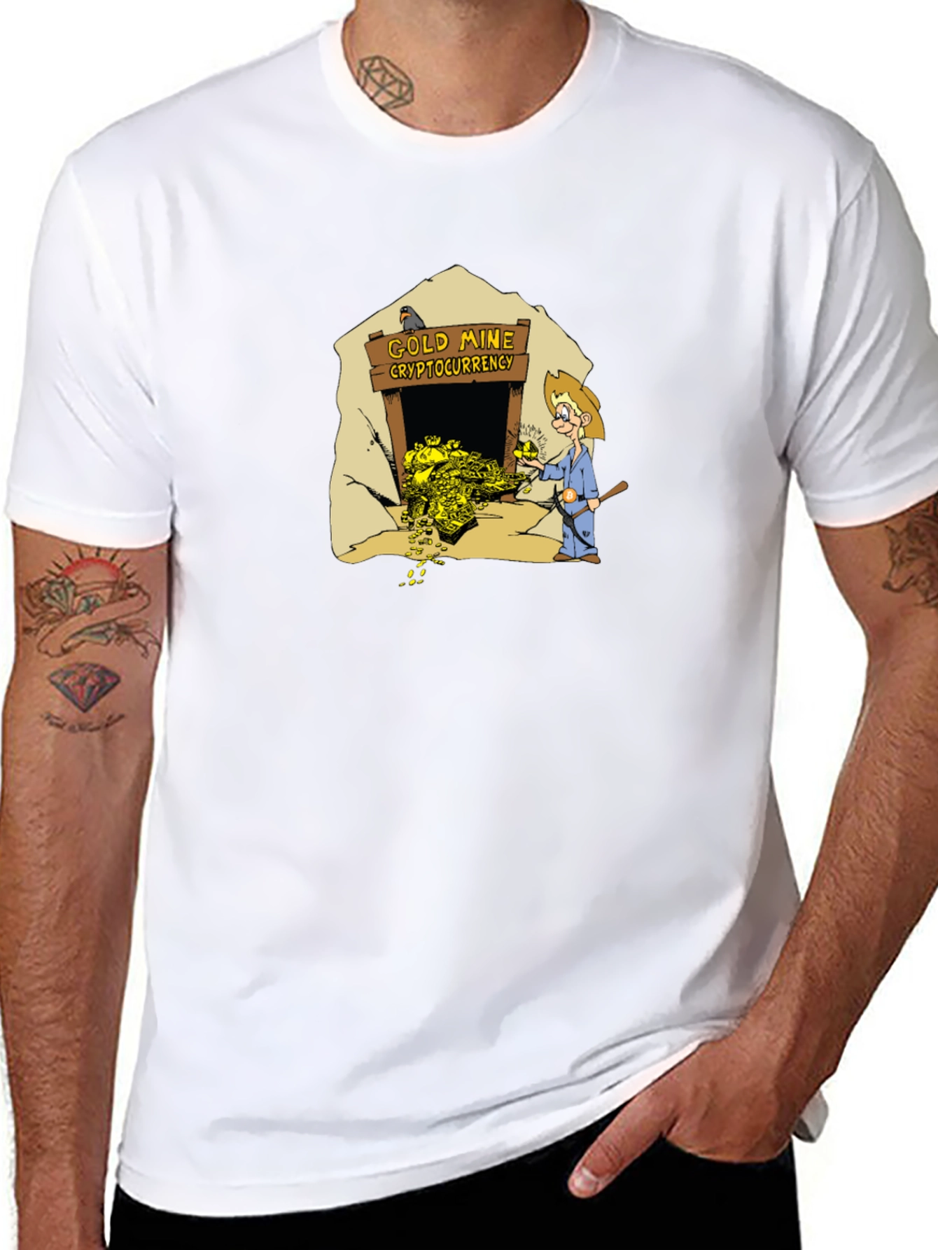 Crypto Gold Mine Graphic T-Shirt
