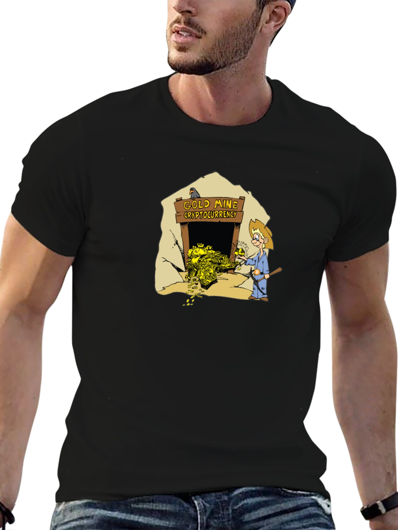 Crypto Gold Mine Graphic T-Shirt