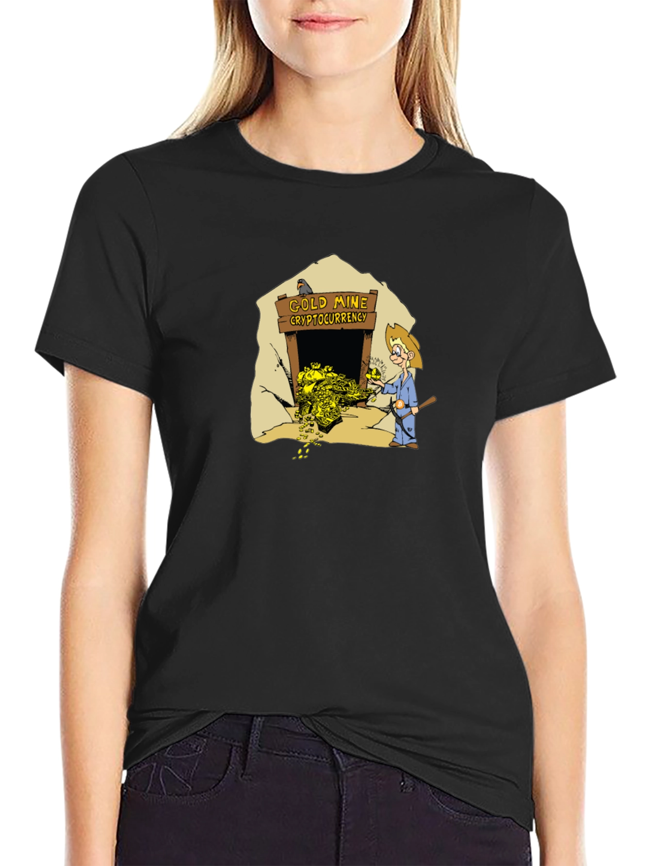 Crypto Gold Mine Graphic T-Shirt