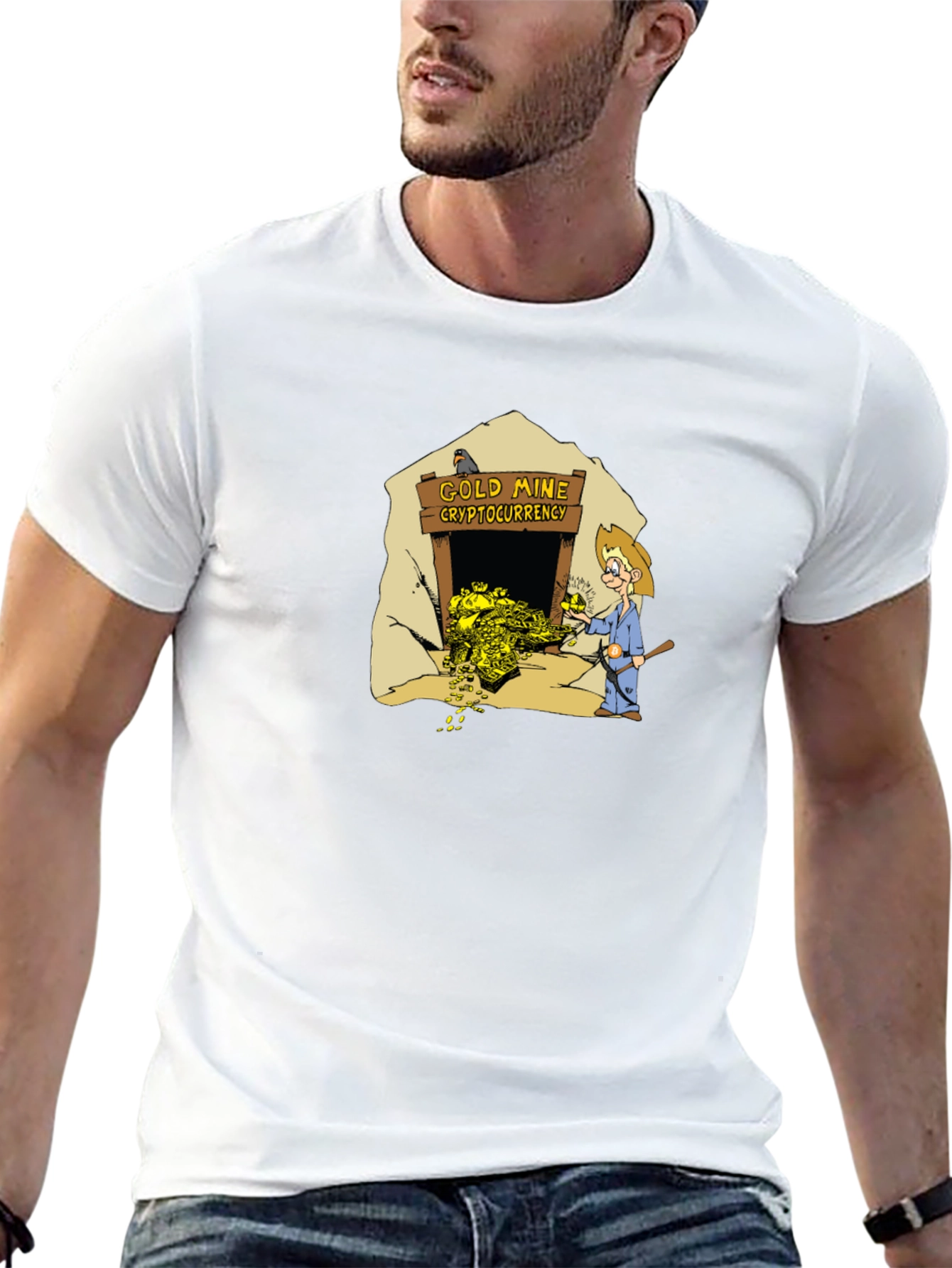 Crypto Gold Mine Graphic T-Shirt