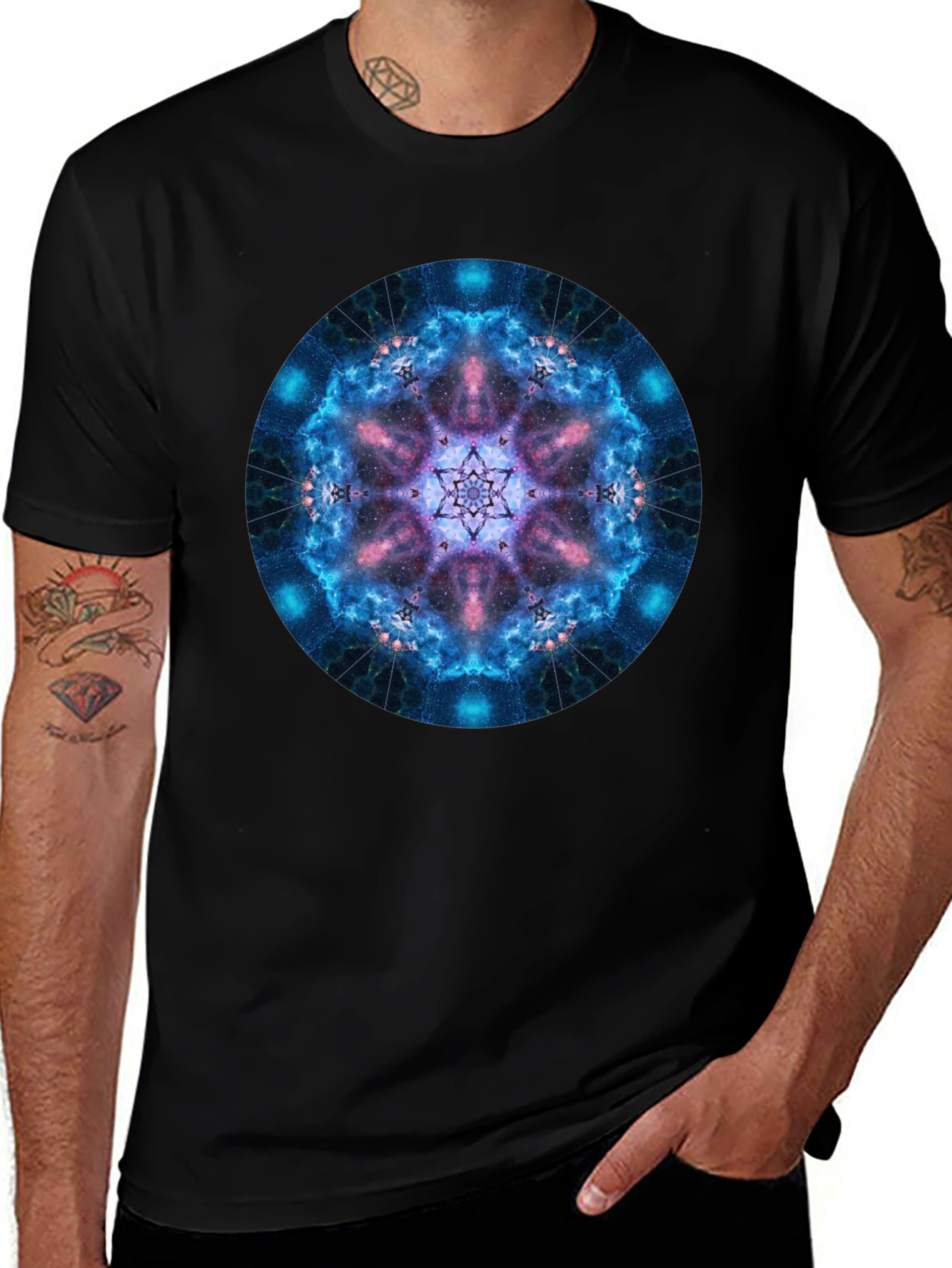 Galaxy Mandala Black T-Shirt