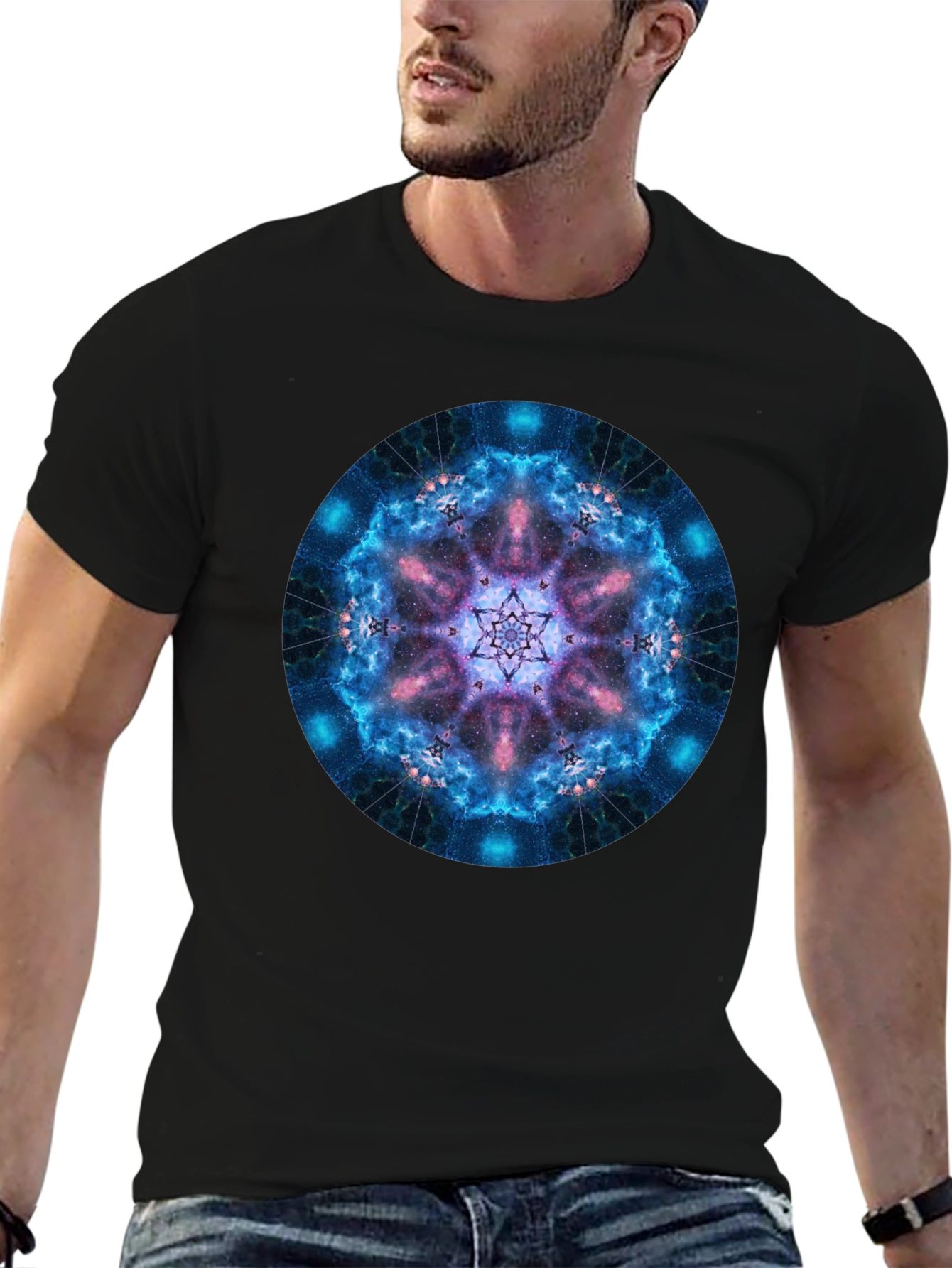 Galaxy Mandala Black T-Shirt