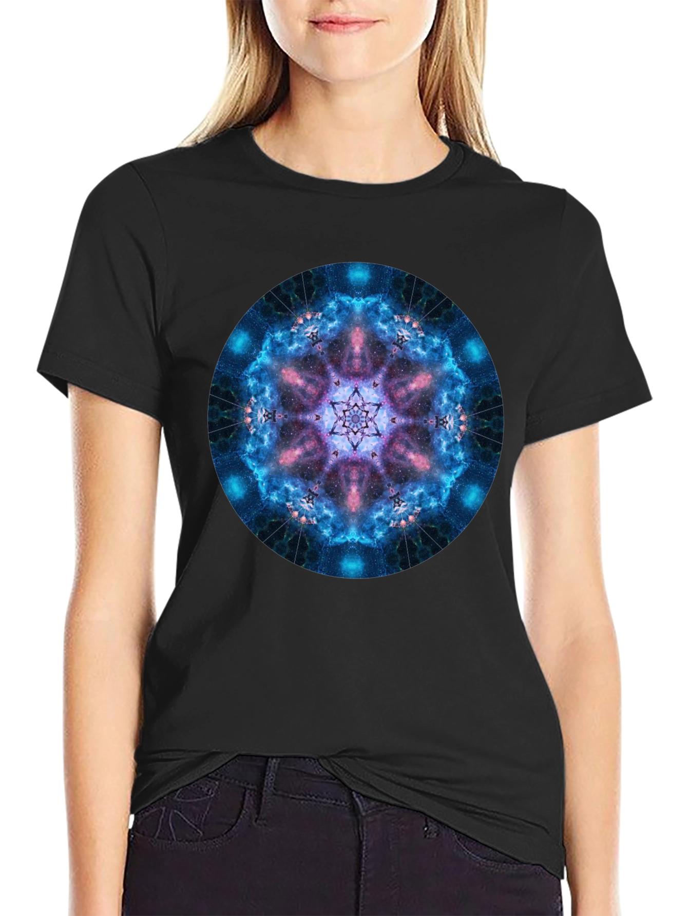 Galaxy Mandala Black T-Shirt